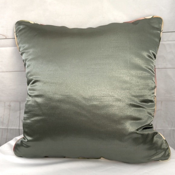 Two Unique Accent Pillows Aurora borealis Brooches & Ribbon Embroidery accents - Picture 3 of 9